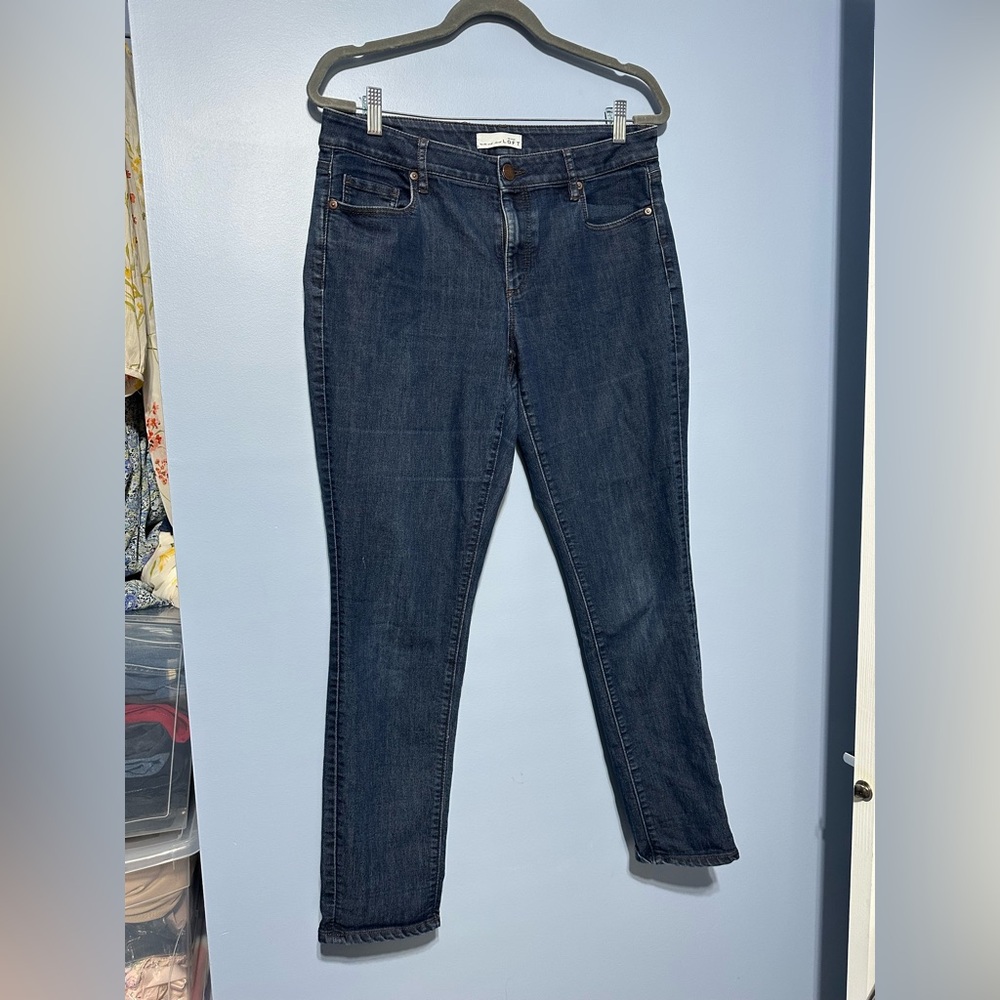 LOFT Dark Blue Skinny Jeans